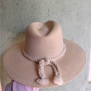 Corazon Playero exclusive Elegant Cream Wide-Brim Hat retail price $350
